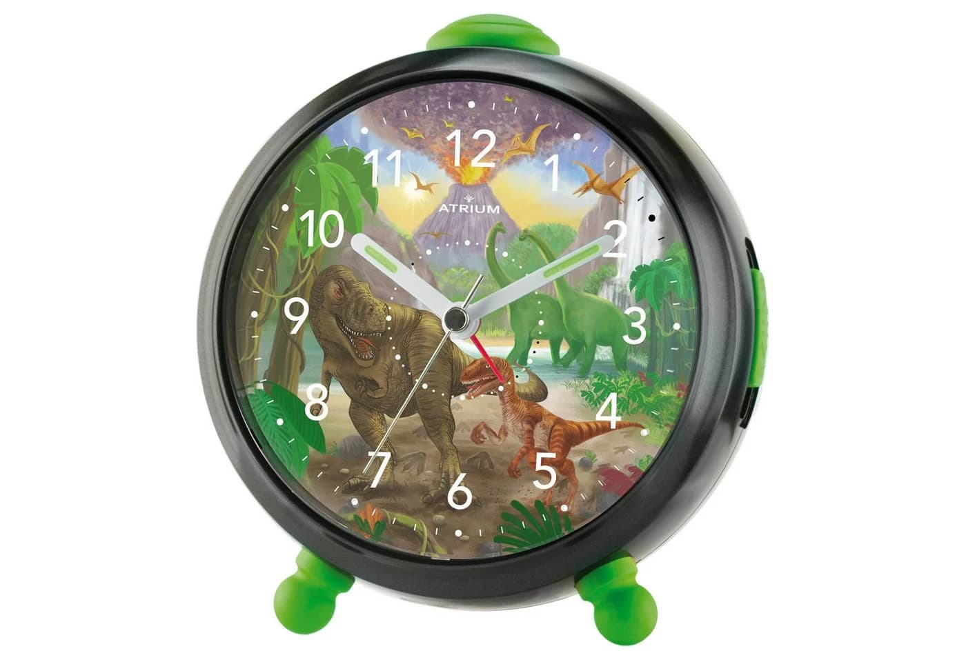 Atrium Kinderwecker Analog Quarzwerk Weiß Einhorn Ø 10,5cm - Bild 2