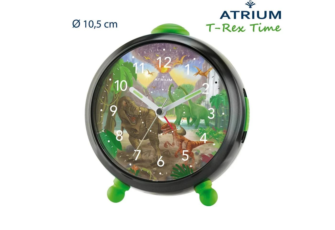 Atrium Kinderwecker Analog Quarzwerk Weiß Einhorn Ø 10,5cm - Bild 3