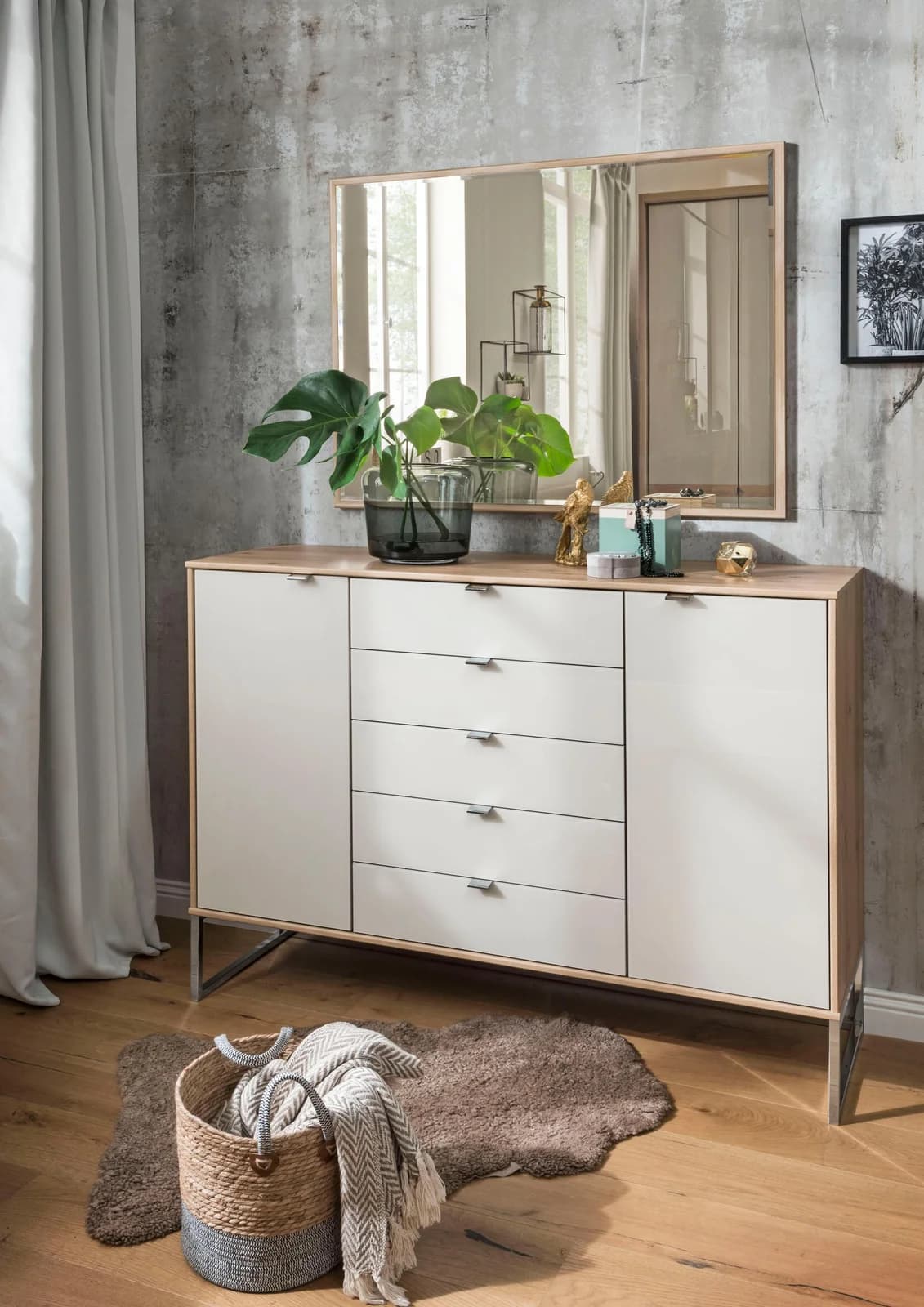 Wandspiegel WIEMANN Barcelona Braun Bianco Eiche Nachbildung