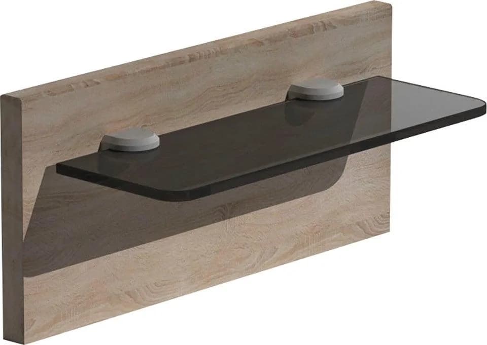 WIEMANN Ablageelement Meran Eiche-sägerau Glas Holzwerkstoff