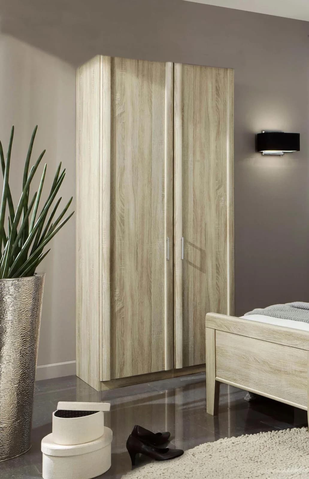 WIEMANN Kleiderschrank Meran Beige Eiche-sägerau mit Türdämpfung