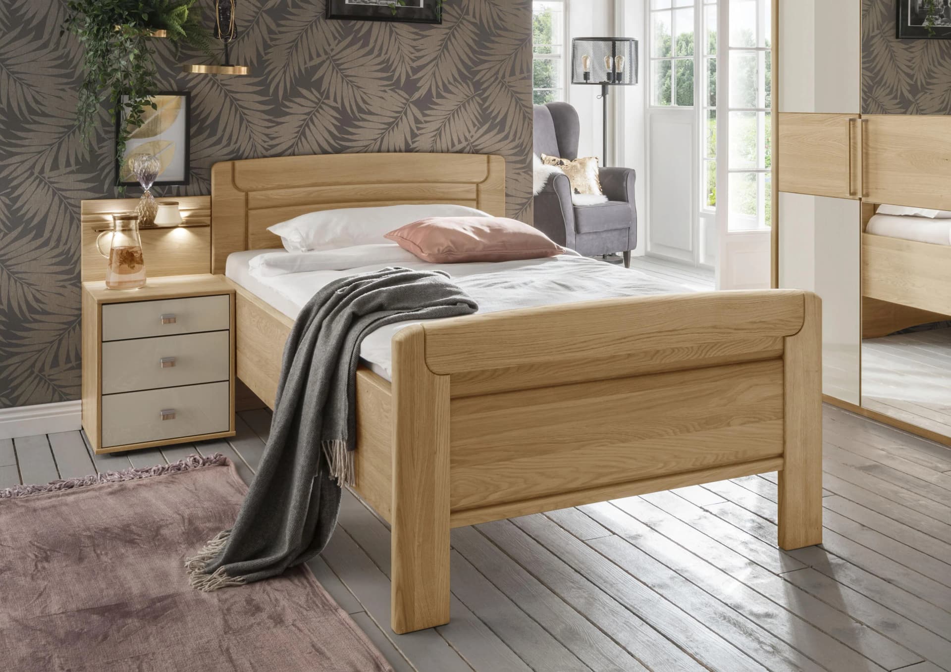 WIEMANN Kiruna Holzbett Eiche teilmassiv 160x200 cm