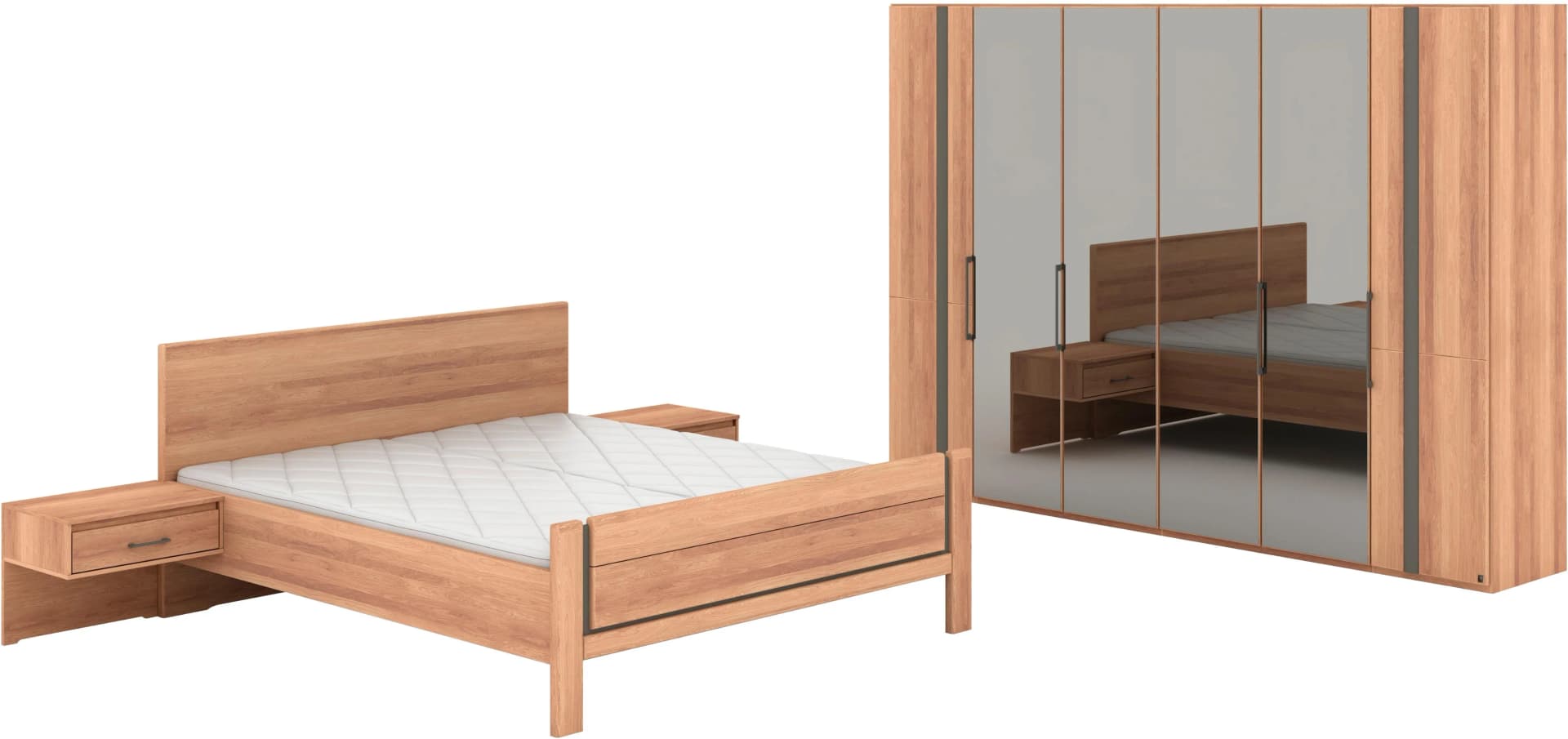 Schlafzimmer-Set MUSTERRING Sorrent Eiche Teilmassiv