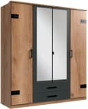 WIMEX Kleiderschrank Cork Industrial Design Grau Braun Bild 2