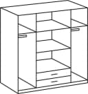 WIMEX Kleiderschrank Cork Industrial Design Grau Braun Bild 4