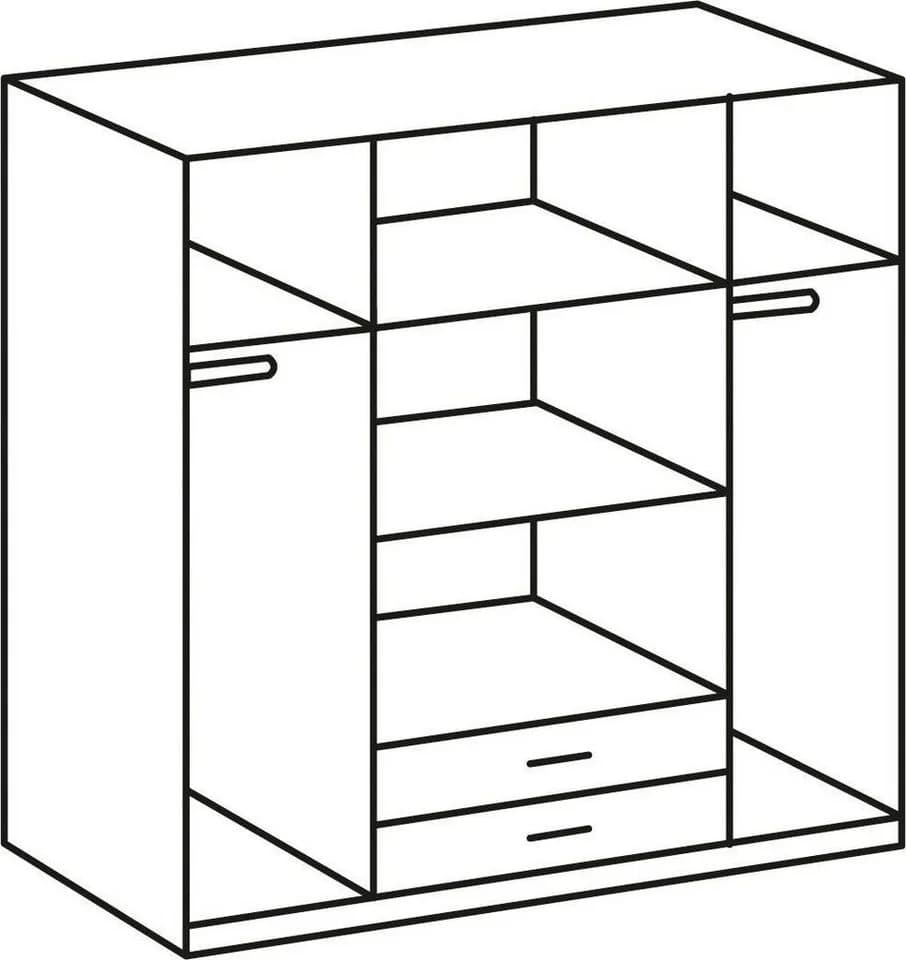 WIMEX Kleiderschrank Cork Industrial Design Grau Braun - Bild 4