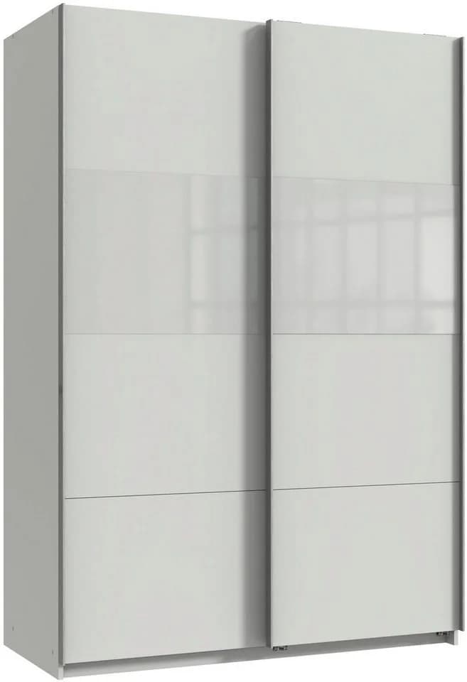 Wimex Schwebetürenschrank Bramfeld Weiß mit Glaselementen - Bild 2