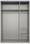 Wimex Schwebetürenschrank Bramfeld Weiß mit Glaselementen Bild 3