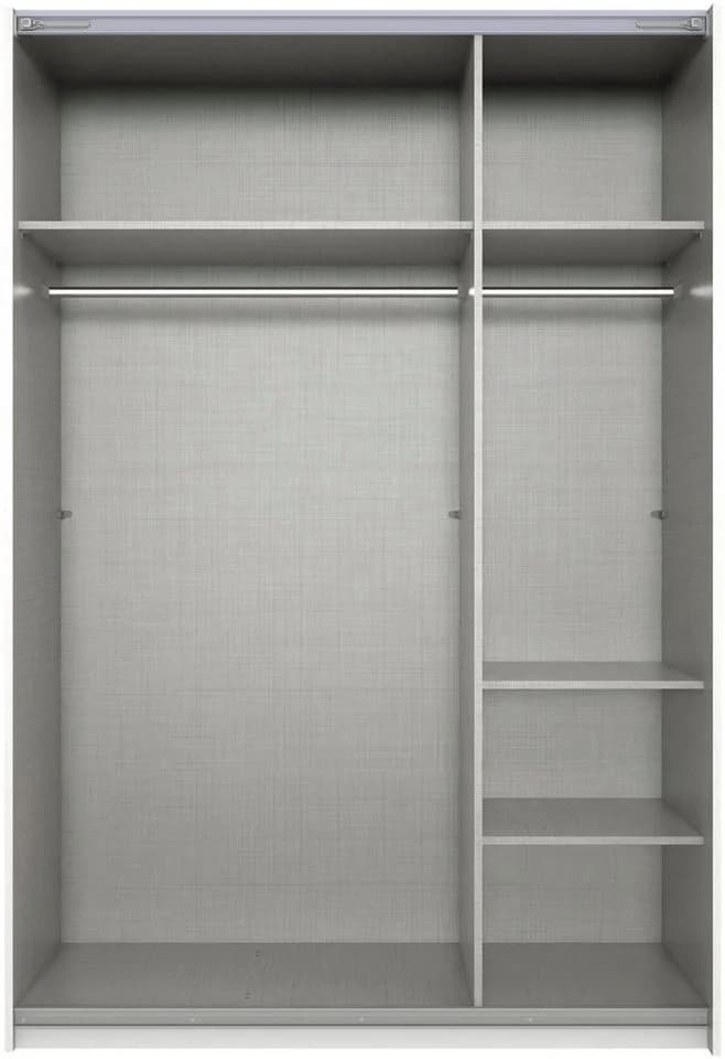Wimex Schwebetürenschrank Bramfeld Weiß mit Glaselementen - Bild 3