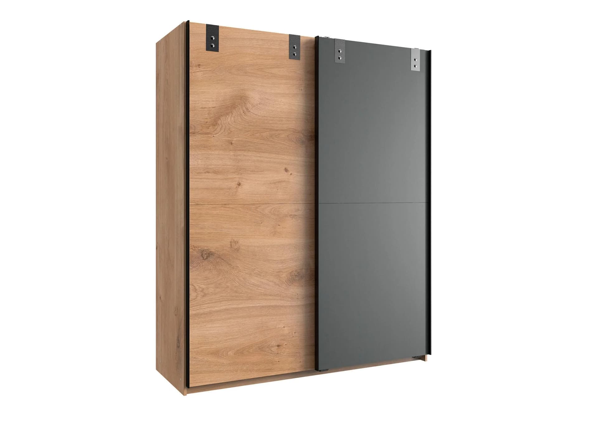 WIMEX Schwebetürenschrank Liverpool Grau Industrial Look