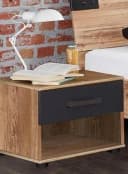 Wimex Nachtkommode Liverpool Grau Industrial Design Bild 3