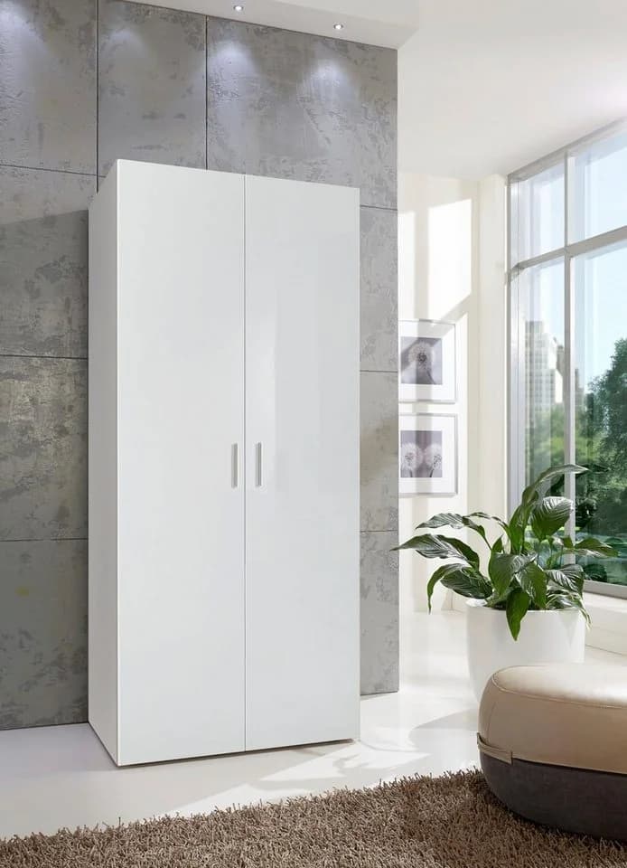 Wimex Malta Drehtürenschrank Weiß Hochglanz 80cm - Bild 2