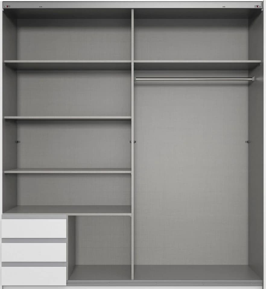 WIMEX Emden Schwebetürenschrank Weiß 180x198x64 cm - Bild 5