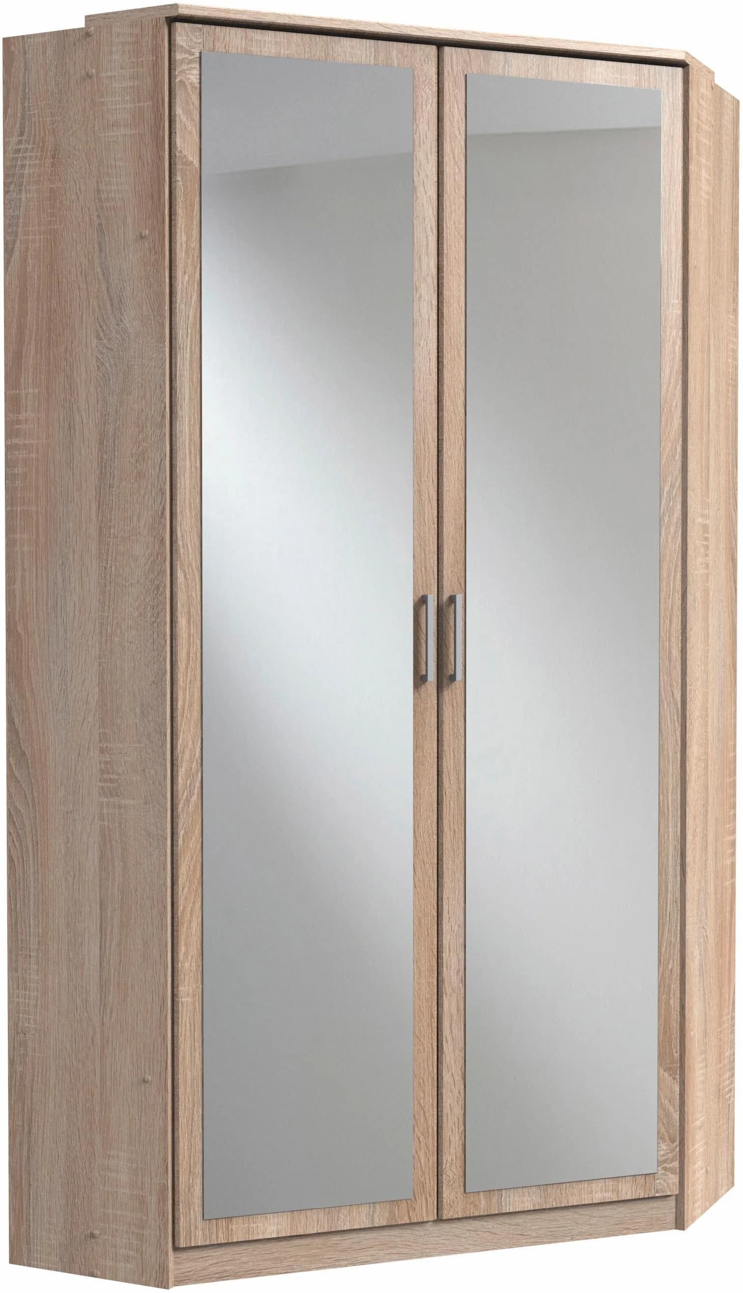 Eckkleiderschrank WIMEX Click 2 Spiegeltüren Braun Grau