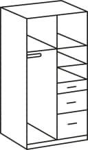 WIMEX Kleiderschrank Click Weiß/Graphit Modern Bild 1