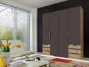 WIMEX Level Kleiderschrank Grau 4 Türen 6 Schubladen Bild 2