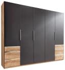 WIMEX Level Kleiderschrank Grau Plankeneiche 5 Türen Schubladen Bild 1