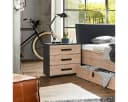 WIMEX Nachttisch Stockholm 52cm Industrial Look Grau/Schwarz Bild 1