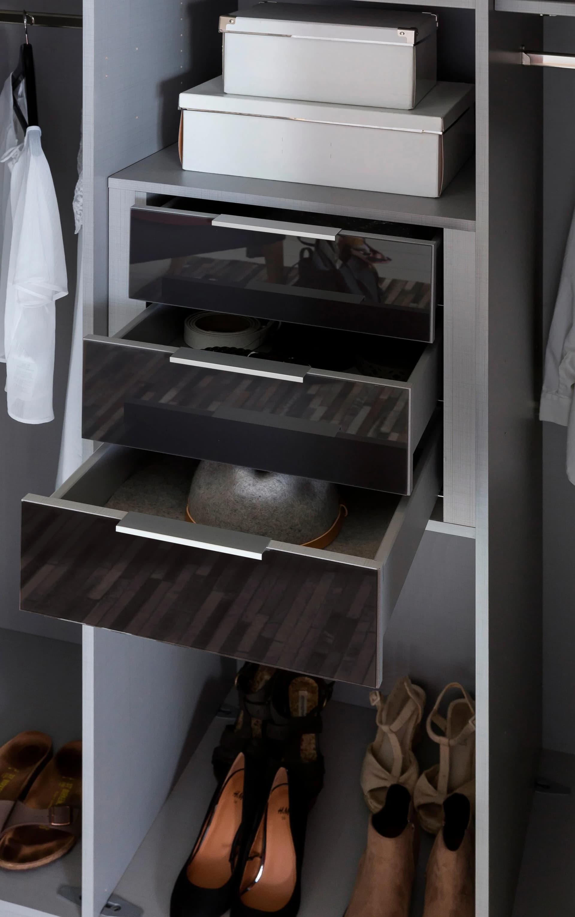 Wimex Schubladeneinsatz Fresh to go Grau Glas Holzwerkstoff