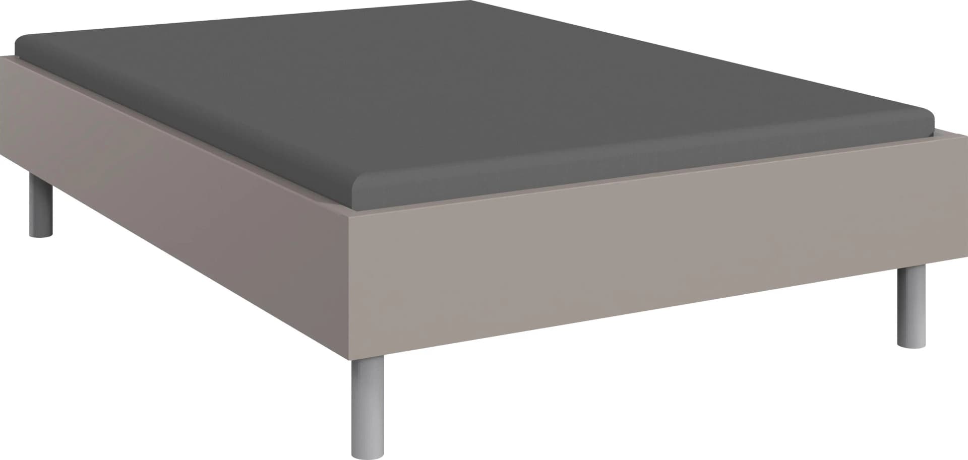 WIMEX Bett Easy Sahara Grau Metallfüße