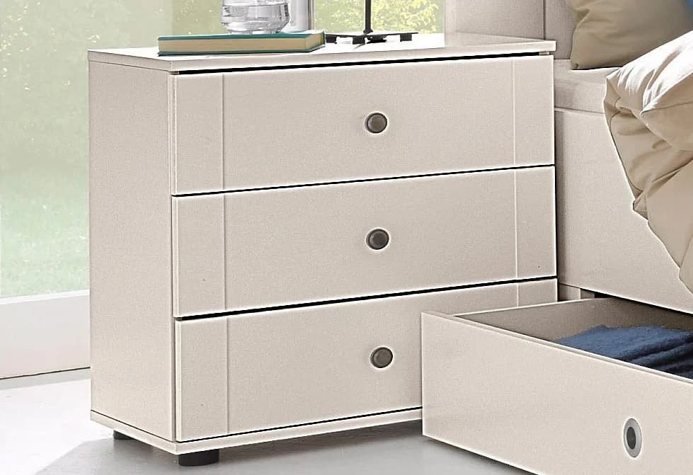WIMEX Nachtkommode Chalet Weiß 3 Schubladen Landhausstil - Bild 2