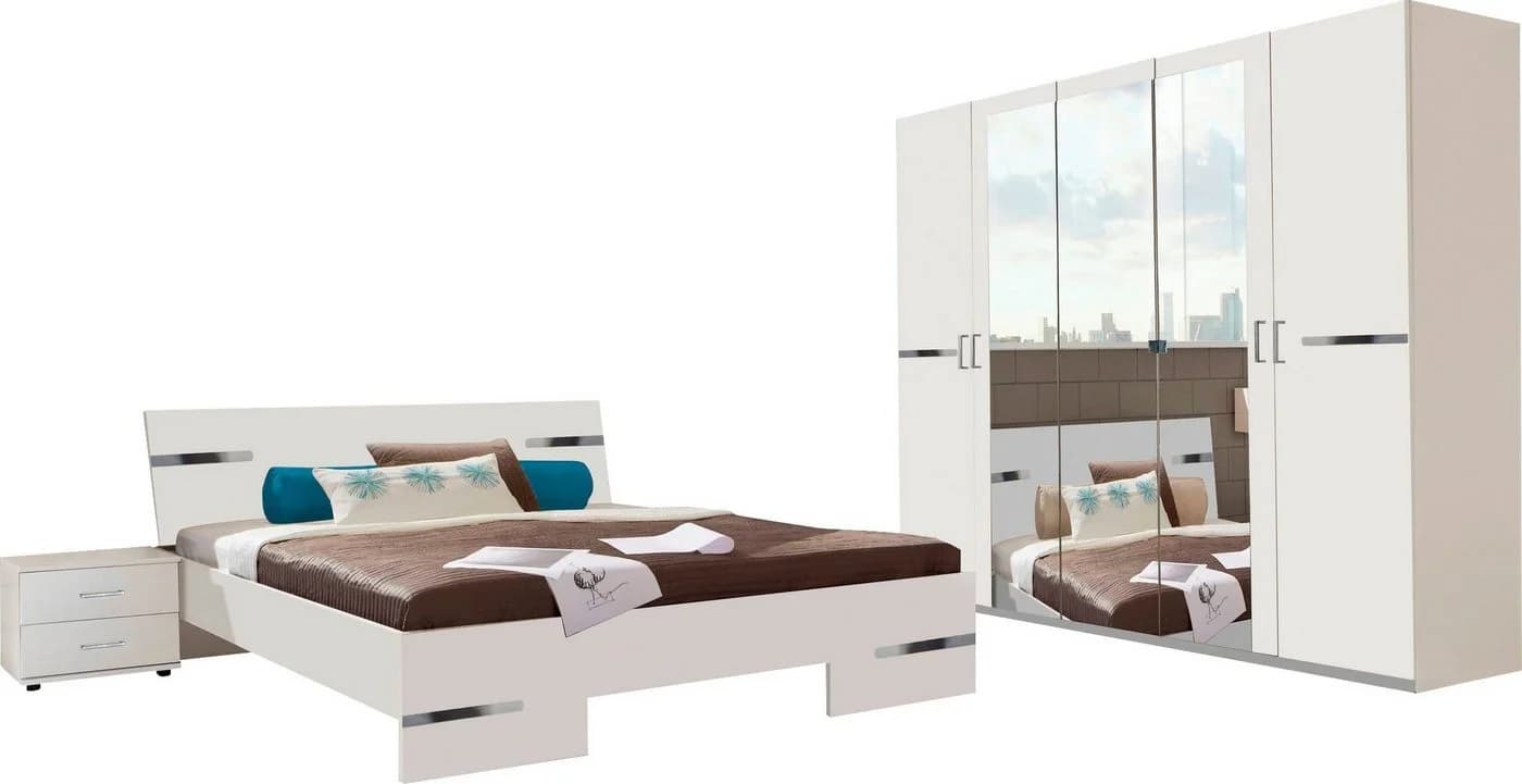 Wimex Schlafzimmer-Set Anna 4-tlg. Weiß mit Chrom - Bild 2