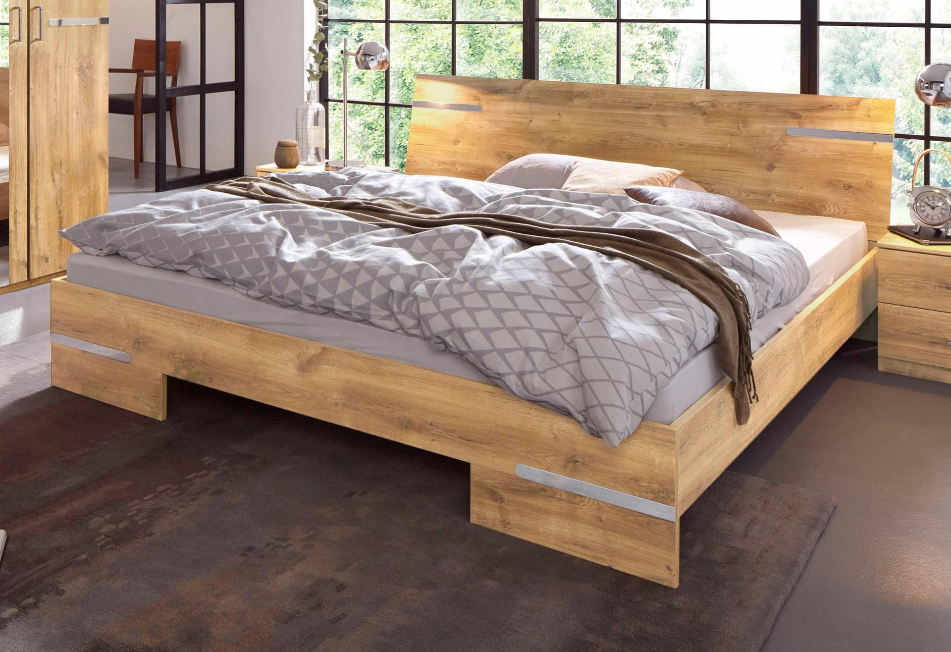 Wimex Futonbett Anna Braun Chromdetails Made in Germany