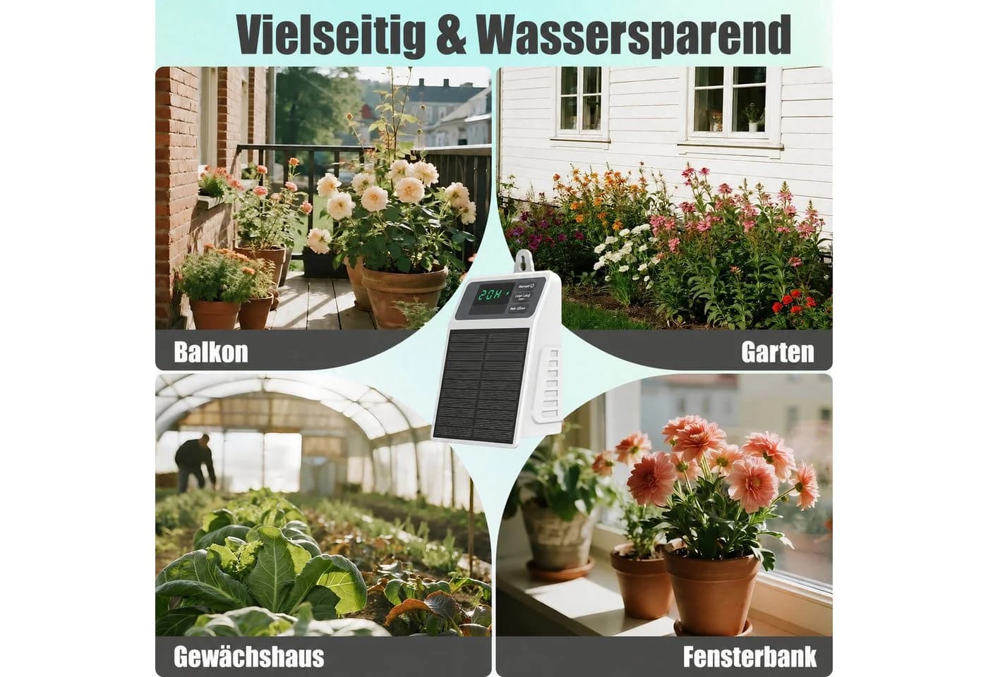 Blossom Solar Bewässerungssystem Automatisch mit 15 Tropfern & 10m Schlauch - Bild 4