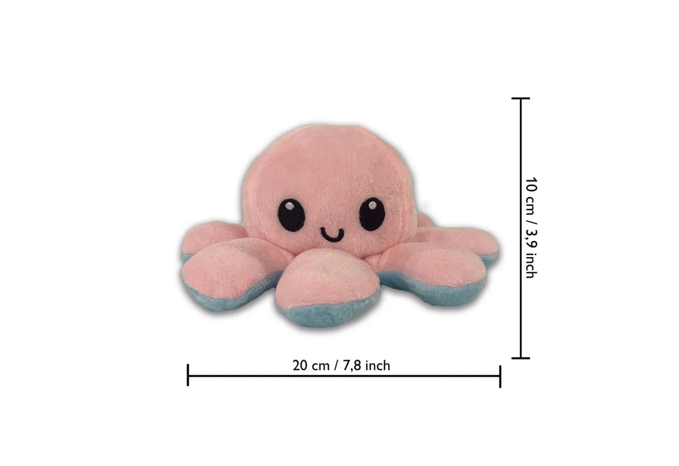 Montegoni Wendbarer XL Oktopus Plüsch Kuscheltier Rosa Grün Rot