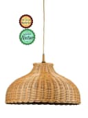 Helios Leuchten Pendelleuchte Rattan Honig Landhausstil Bild 1