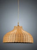 Helios Leuchten Pendelleuchte Rattan Honig Landhausstil Bild 3