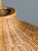Helios Leuchten Pendelleuchte Rattan Honig Landhausstil Bild 4