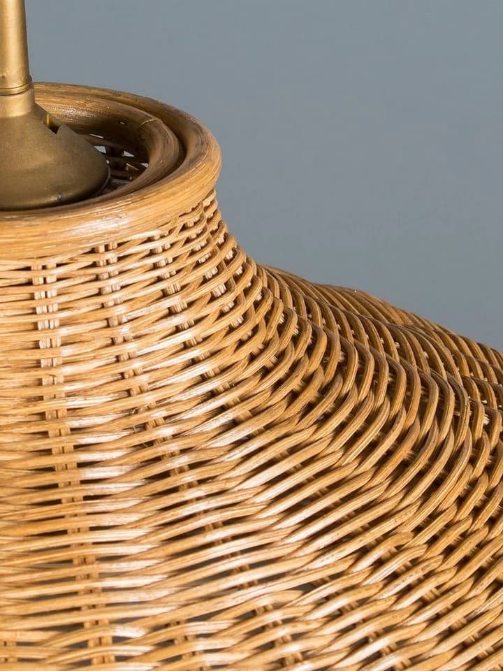Helios Leuchten Pendelleuchte Rattan Honig Landhausstil - Bild 4