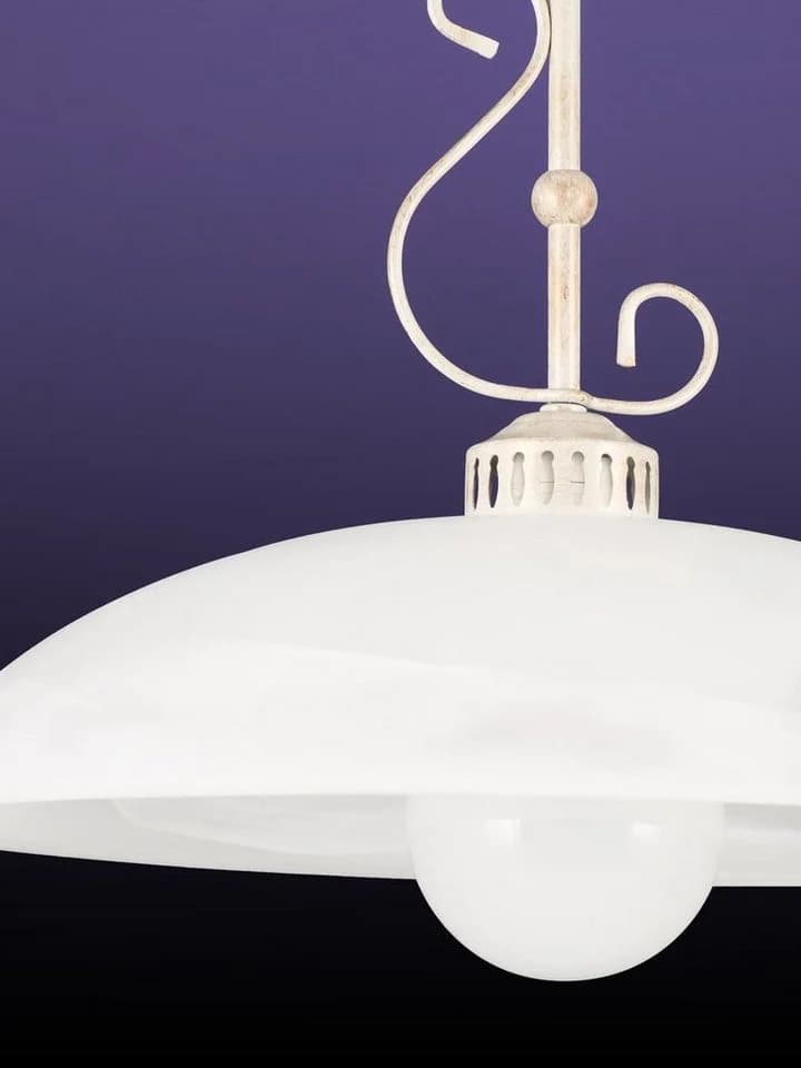 Helios Leuchten Pendelleuchte Alabasterglas Weiß Landhausstil - Bild 4