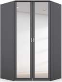 Rauch Eckkleiderschrank Bremen Grau Metallisch 8 Böden Bild 2