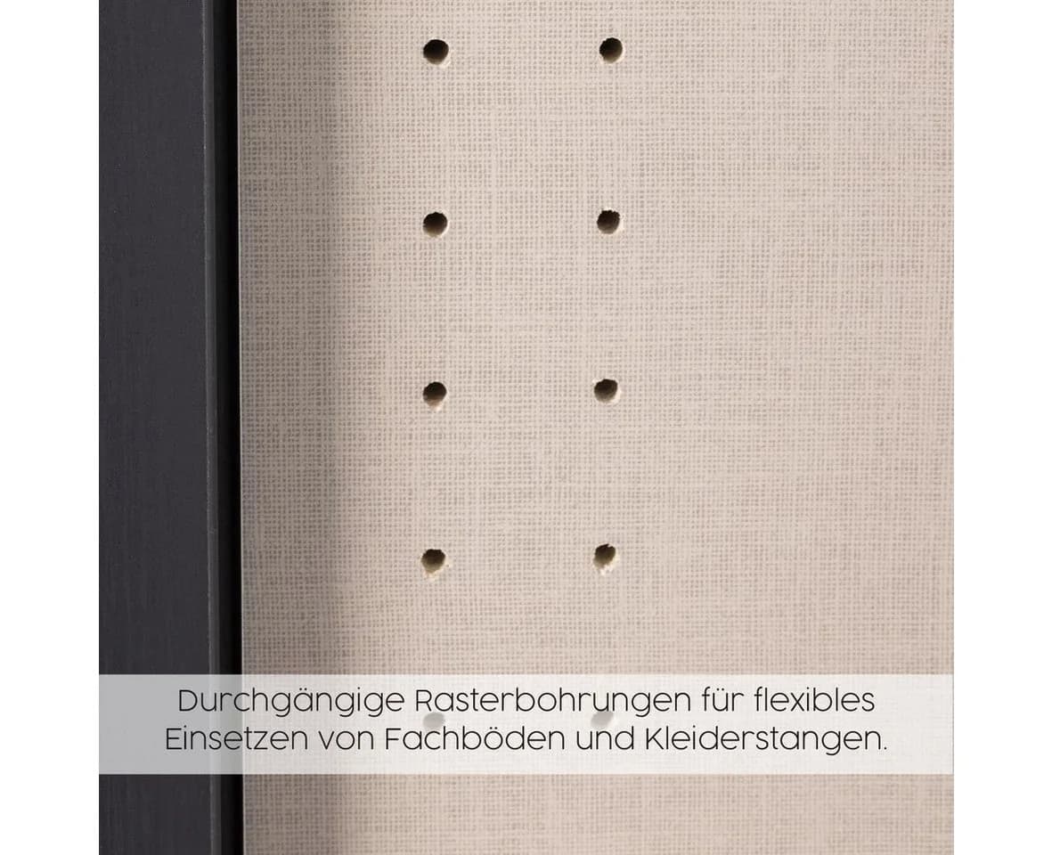 Rauch Eckkleiderschrank Bremen Grau Metallisch 8 Böden - Bild 5