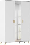 Rauch Kleiderschrank Falun Weiß Skandi-Look mit Spiegel Bild 2