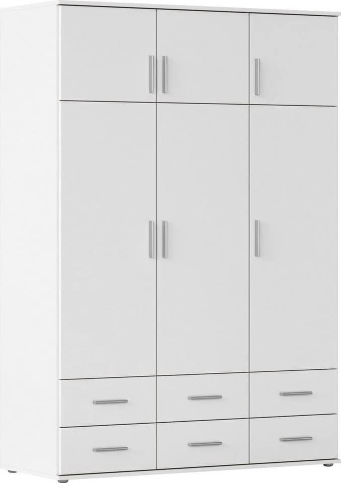 Rauch Kleiderschrank KEMI Weiß mit Schubladen und Schrankaufsatz - Bild 2
