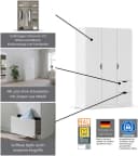 Rauch Kleiderschrank Freising Weiß mit Griffmulden und Schubkästen Bild 5