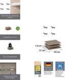 Rauch Einlegeboden Leinenoptik Hell für MINOSA Schränke Bild 1