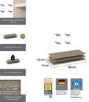 Rauch Einlegeboden weiß Leinenoptik für MINOSA Schränke Bild 3