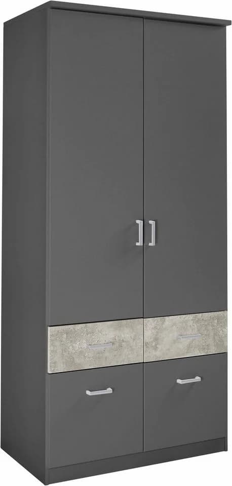 Rauch Kleiderschrank Bremen Grau Metallic - Bild 2