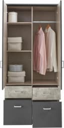 Rauch Kleiderschrank Bremen Grau Metallic Bild 5