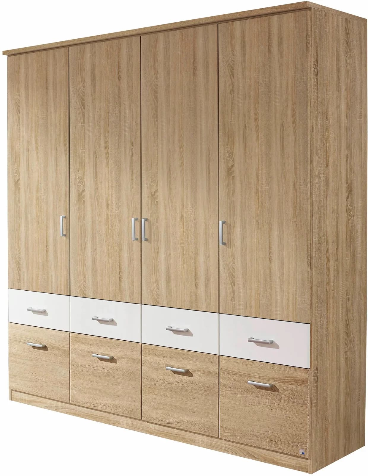 Rauch Kleiderschrank Bremen Beige Weiß Holzwerkstoff