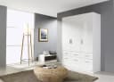 Carryhome Drehtürenschrank Weiß Hochglanz 6 Schubladen Bild 1