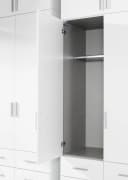 Carryhome Drehtürenschrank Weiß Hochglanz 6 Schubladen Bild 4