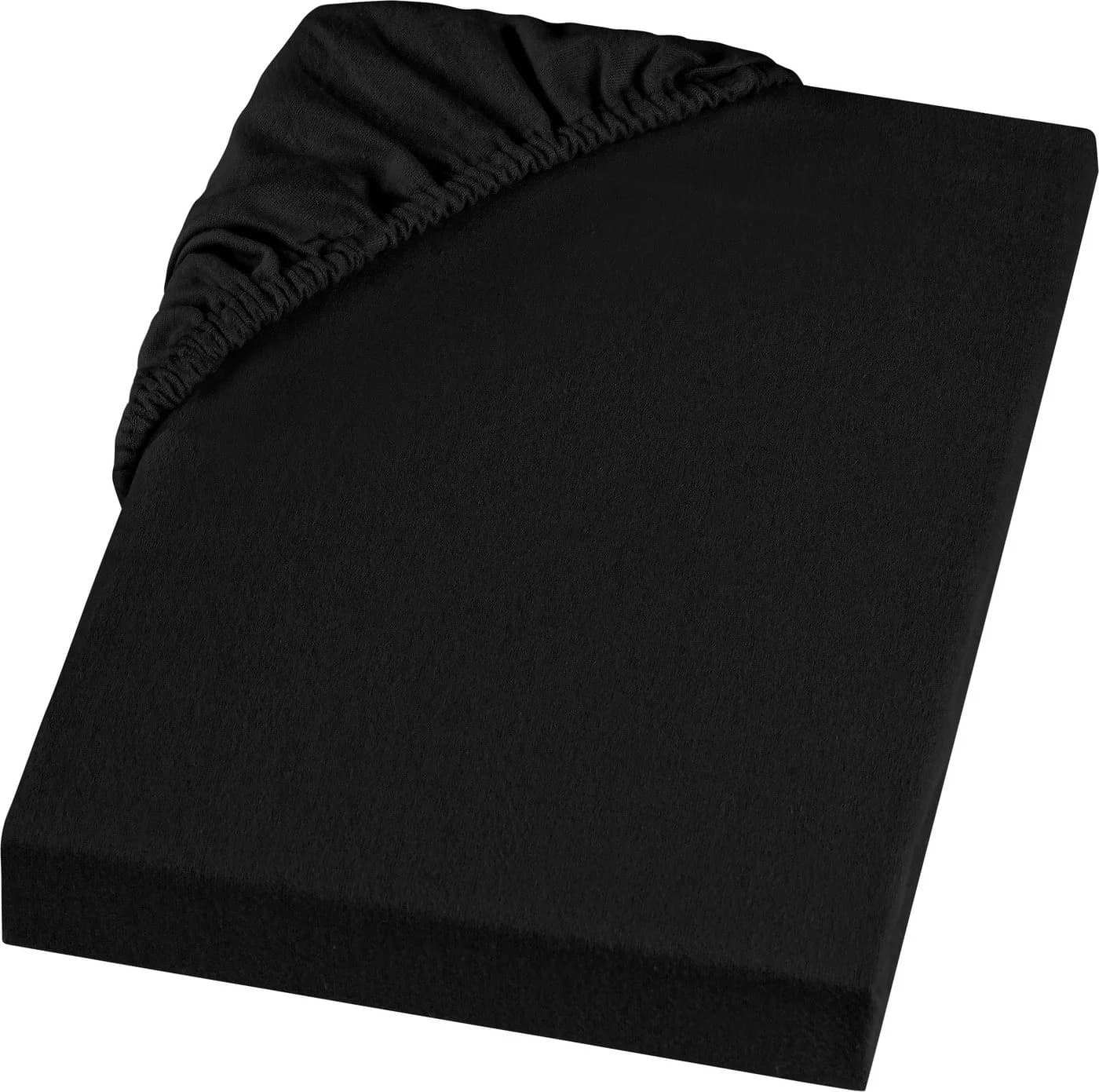 SETEX Spannbettlaken Feinbiber Schwarz 180x200 cm - Bild 2