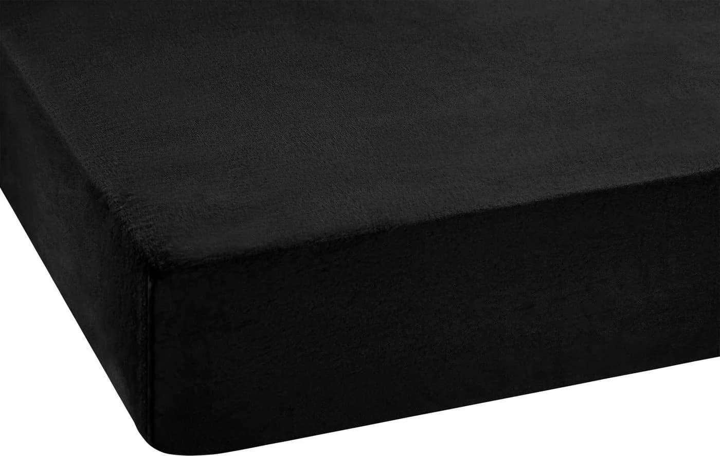SETEX Spannbettlaken Feinbiber Schwarz 180x200 cm - Bild 3