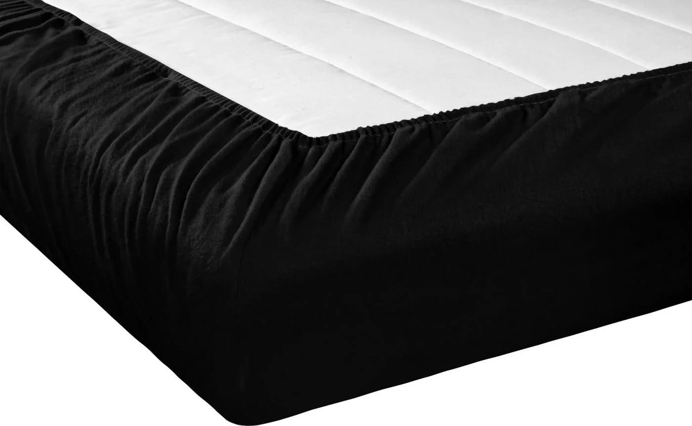 SETEX Spannbettlaken Feinbiber Schwarz 180x200 cm - Bild 4