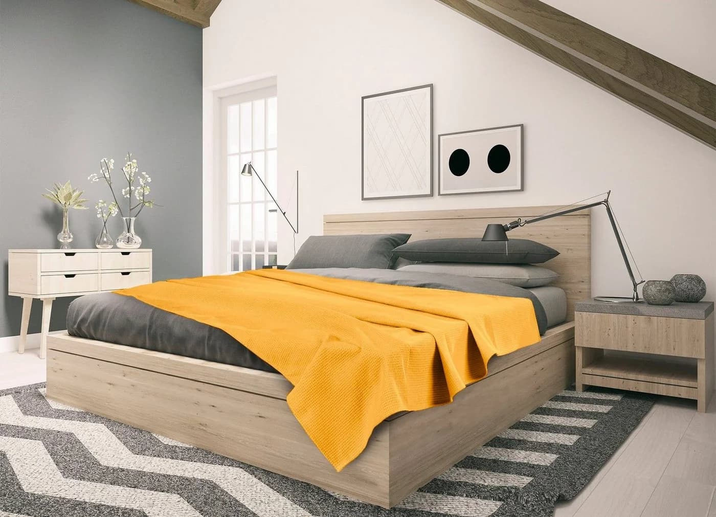 SETEX Waffeldecke Safran 100% Baumwolle 150x200cm - Bild 3